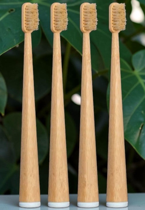 BASED Boar Bristle & Bamboo Toothbrush (4 Pack)
