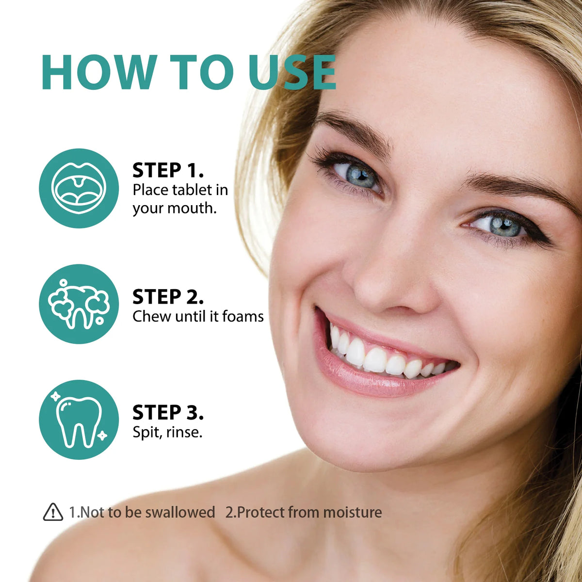 BASED Fluoride-Free Toothpaste Tablets (60/30 Count)