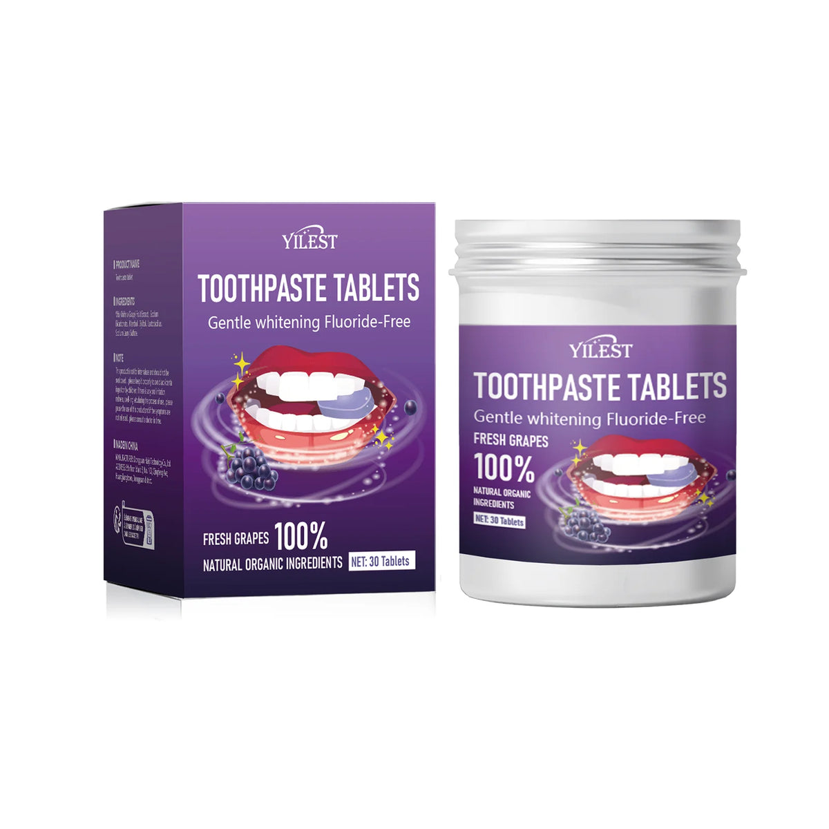 BASED Fluoride-Free Toothpaste Tablets (60/30 Count)